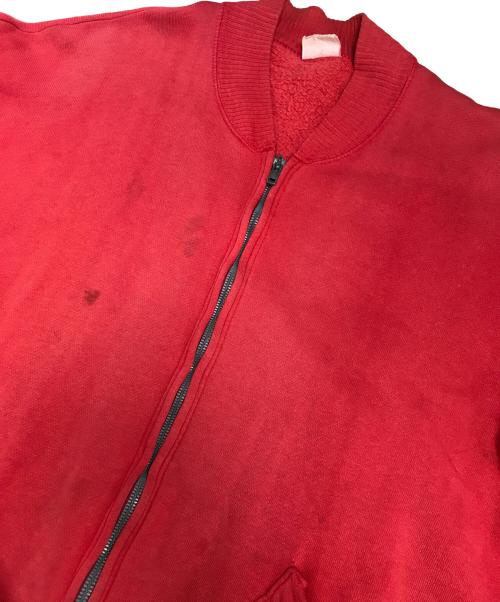 Healthknit（ヘルスニット）Healthknit (ヘルスニット) ヴィンテージスウェットジャケット レッド サイズ:Lの古着・服飾アイテム