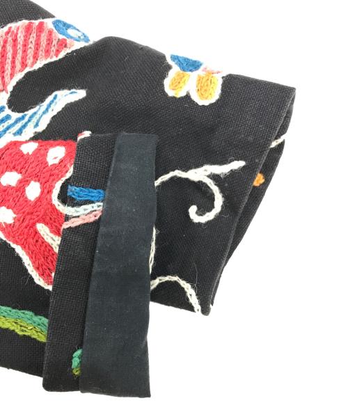IS ISSEY MIYAKE（アイエスイッセイミヤケ）IS ISSEY MIYAKE (アイエスイッセイミヤケ) 刺繍ジャケット ブラック サイズ:9の古着・服飾アイテム