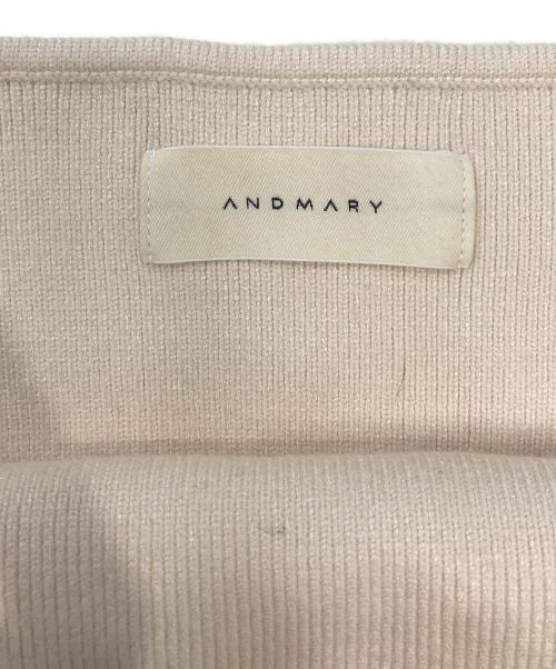 ANDMARY（アンドマリー）ANDMARY (アンドマリー) Bebe ribbon set tops ベージュ×ブラック サイズ:Fの古着・服飾アイテム
