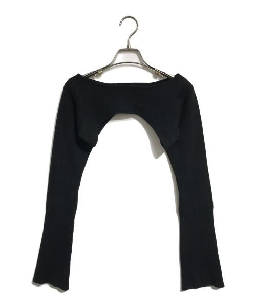 ANDMARY（アンドマリー）ANDMARY (アンドマリー) Bebe ribbon set tops ベージュ×ブラック サイズ:Fの古着・服飾アイテム