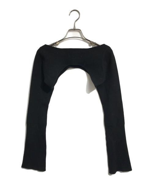ANDMARY（アンドマリー）ANDMARY (アンドマリー) Bebe ribbon set tops ベージュ×ブラック サイズ:Fの古着・服飾アイテム