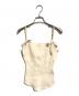 中古・古着 ANDMARY (アンドマリー) Bebe ribbon set tops ベージュ×ブラック サイズ:F：10000円