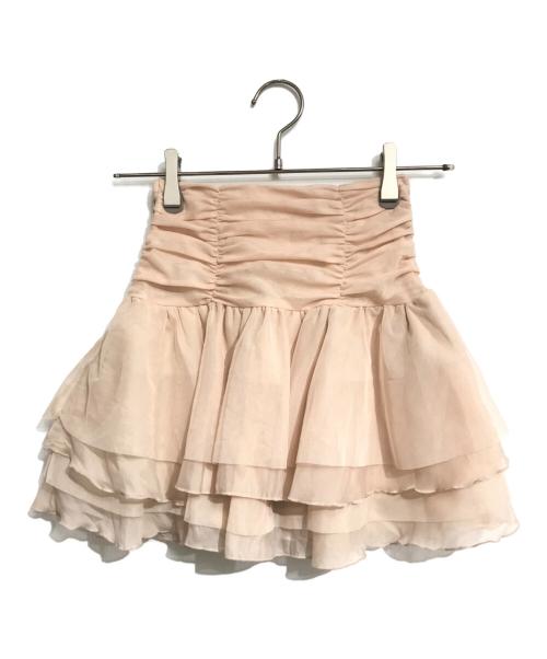 M ME EME（エムミーエメ）M ME EME (エムミーエメ) Chiffon mesh gathered setup ベージュ サイズ:表記なしの古着・服飾アイテム