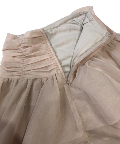 M ME EME（エムミーエメ）M ME EME (エムミーエメ) Chiffon mesh gathered setup ベージュ サイズ:表記なしの古着・服飾アイテム