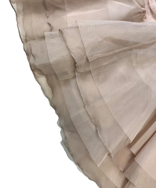 M ME EME（エムミーエメ）M ME EME (エムミーエメ) Chiffon mesh gathered setup ベージュ サイズ:表記なしの古着・服飾アイテム