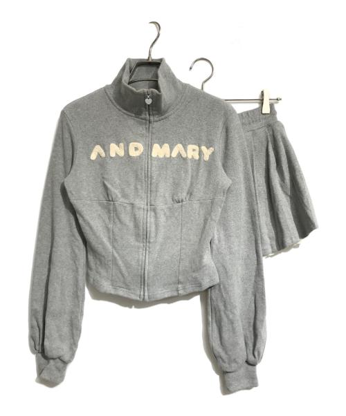 ANDMARY（アンドマリー）ANDMARY (アンドマリー) Lace logo set up グレー サイズ:Fの古着・服飾アイテム