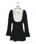 ANDMARYアンドマリー）の古着「Lotta frill mini dress」｜ブラック