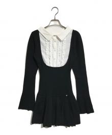 ANDMARY（アンドマリー）の古着「Lotta frill mini dress」｜ブラック