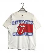 バンドTシャツバンドTシャツ）の古着「90s THE ROLLING STONES(ローリングストーンズ) バンドTシャツ」｜ホワイト