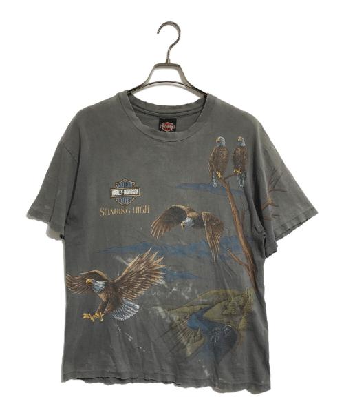 モーターサイクルTシャツ（モーターサイクルTシャツ）モーターサイクルTシャツ (モーターサイクルTシャツ) HARLEY-DAVIDSON(ハーレーダビッドソン) モーターサイクルTシャツ ブラック サイズ:Lの古着・服飾アイテム