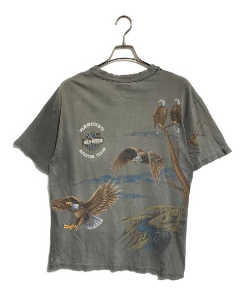 モーターサイクルTシャツ（モーターサイクルTシャツ）モーターサイクルTシャツ (モーターサイクルTシャツ) HARLEY-DAVIDSON(ハーレーダビッドソン) モーターサイクルTシャツ ブラック サイズ:Lの古着・服飾アイテム
