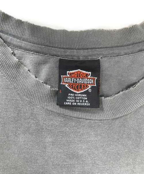 モーターサイクルTシャツ（モーターサイクルTシャツ）モーターサイクルTシャツ (モーターサイクルTシャツ) HARLEY-DAVIDSON(ハーレーダビッドソン) モーターサイクルTシャツ ブラック サイズ:Lの古着・服飾アイテム