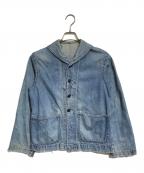 VINTAGE MILITARYヴィンテージ ミリタリー）の古着「U'S NAVY ショールカラーデニムジャケット」｜インディゴ