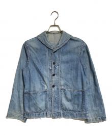 VINTAGE MILITARY（ヴィンテージ ミリタリー）の古着「U'S NAVY ショールカラーデニムジャケット」｜インディゴ