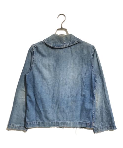 VINTAGE MILITARY（ヴィンテージ ミリタリー）VINTAGE MILITARY (ヴィンテージ ミリタリー) U'S NAVY ショールカラーデニムジャケット インディゴ サイズ:表記なしの古着・服飾アイテム