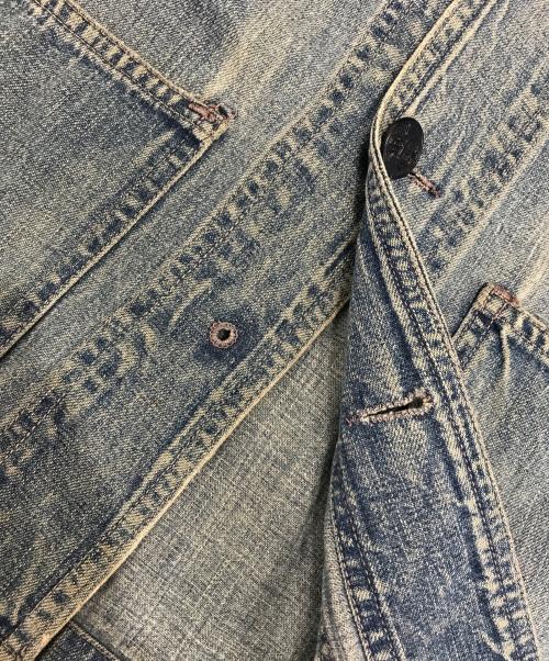 VINTAGE MILITARY（ヴィンテージ ミリタリー）VINTAGE MILITARY (ヴィンテージ ミリタリー) U'S NAVY ショールカラーデニムジャケット インディゴ サイズ:表記なしの古着・服飾アイテム