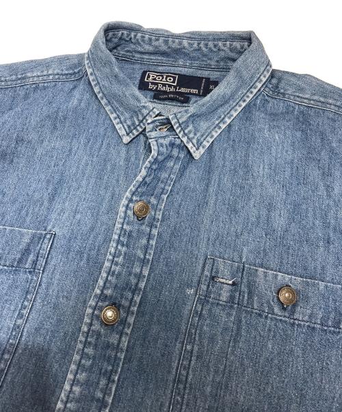 POLO RALPH LAUREN（ポロ・ラルフローレン）POLO RALPH LAUREN (ポロ・ラルフローレン) デニムシャツ インディゴ サイズ:XLの古着・服飾アイテム