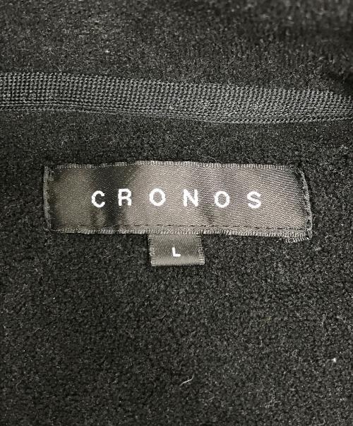 CRONOS（クロノス）CRONOS (クロノス) Arm Embroidery Suede Hoodie ブラック サイズ:Lの古着・服飾アイテム