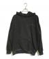 CRONOS（クロノス）の古着「Arm Embroidery Suede Hoodie」｜ブラック
