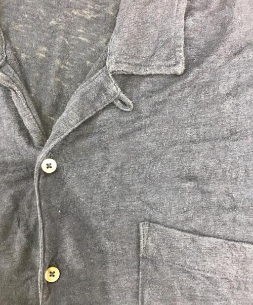 POLO RALPH LAUREN（ポロ・ラルフローレン）POLO RALPH LAUREN (ポロ・ラルフローレン) 半袖オープンカラーリネンシャツ ネイビー サイズ:Lの古着・服飾アイテム