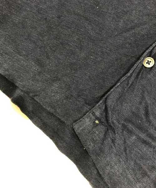 POLO RALPH LAUREN（ポロ・ラルフローレン）POLO RALPH LAUREN (ポロ・ラルフローレン) 半袖オープンカラーリネンシャツ ネイビー サイズ:Lの古着・服飾アイテム