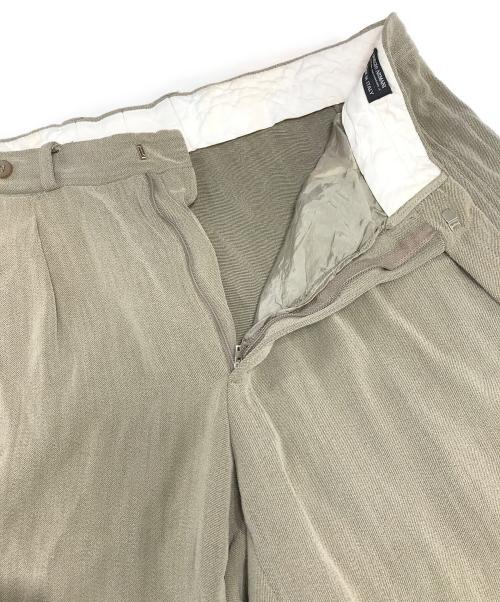 GIORGIO ARMANI（ジョルジオアルマーニ）GIORGIO ARMANI (ジョルジオアルマーニ) レーヨン混2タックパンツ ベージュ サイズ:表記なしの古着・服飾アイテム