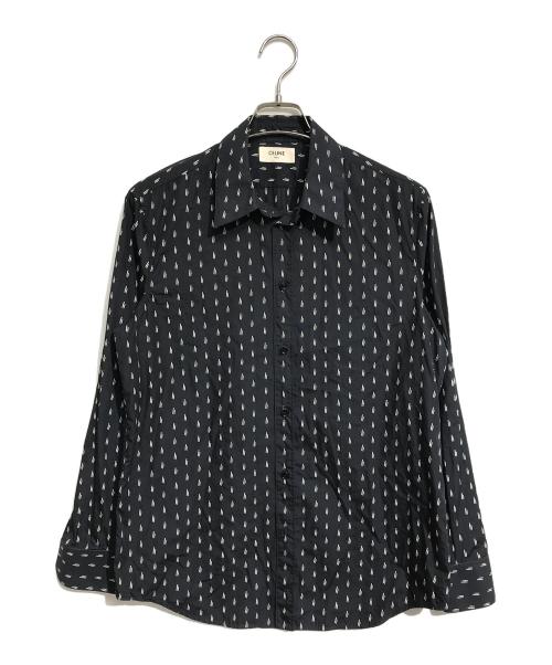 CELINE（セリーヌ）CELINE (セリーヌ) ダブルドットラインシャツ ブラック サイズ:Mの古着・服飾アイテム