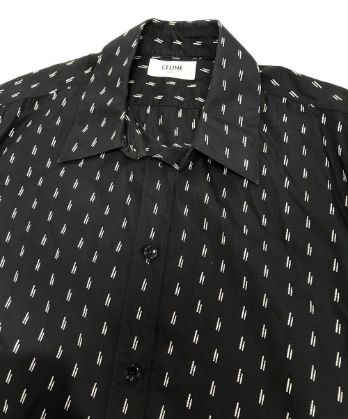 CELINE（セリーヌ）CELINE (セリーヌ) ダブルドットラインシャツ ブラック サイズ:Mの古着・服飾アイテム