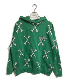 MAYO（メイヨー）の古着「CROSS BONES Embroidery Hoodie」｜グリーン