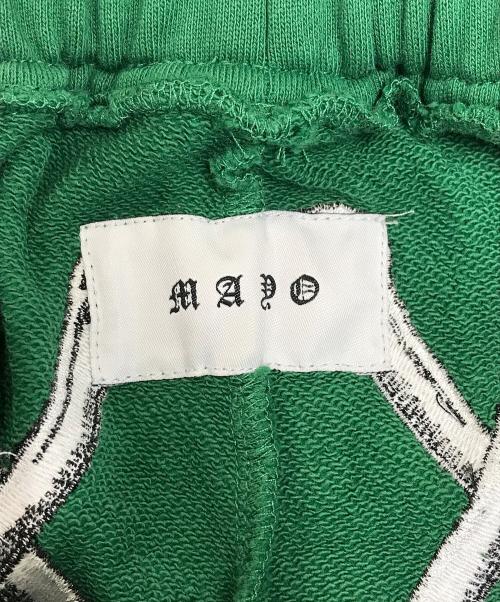 MAYO（メイヨー）MAYO (メイヨー) CROSS BONES Embroidery Sweat Shorts グリーン サイズ:XLの古着・服飾アイテム