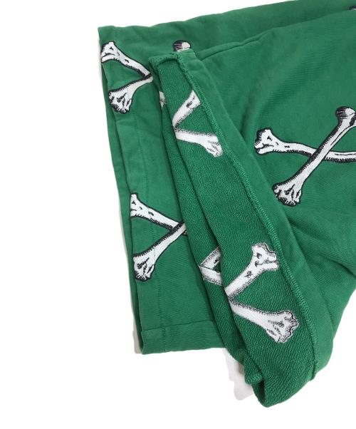 MAYO（メイヨー）MAYO (メイヨー) CROSS BONES Embroidery Sweat Shorts グリーン サイズ:XLの古着・服飾アイテム