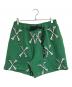 MAYO（メイヨー）の古着「CROSS BONES Embroidery Sweat Shorts」｜グリーン