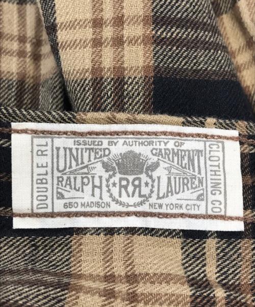 RRL（ダブルアールエル）RRL (ダブルアールエル) チェックシャツ ブラウン サイズ:Mの古着・服飾アイテム
