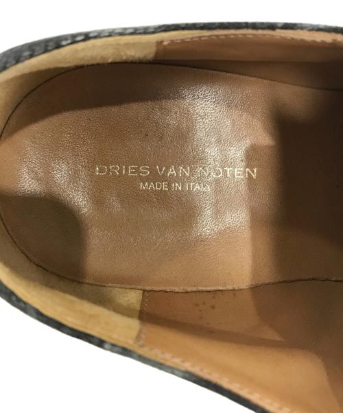 DRIES VAN NOTEN（ドリスヴァンノッテン）DRIES VAN NOTEN (ドリスヴァンノッテン) フラワープリントドレスシューズ ブラック サイズ:41の古着・服飾アイテム