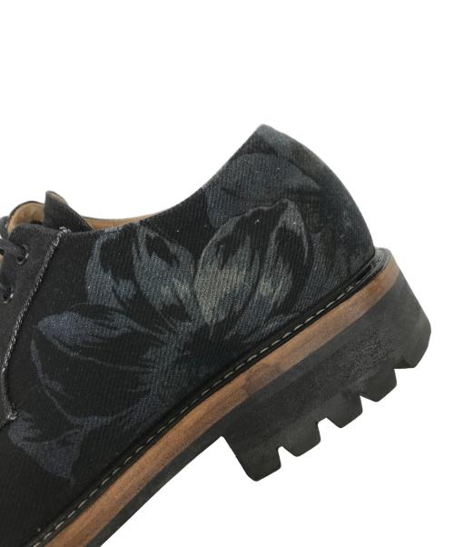 DRIES VAN NOTEN（ドリスヴァンノッテン）DRIES VAN NOTEN (ドリスヴァンノッテン) フラワープリントドレスシューズ ブラック サイズ:41の古着・服飾アイテム