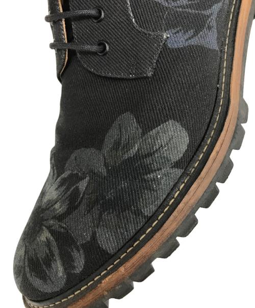 DRIES VAN NOTEN（ドリスヴァンノッテン）DRIES VAN NOTEN (ドリスヴァンノッテン) フラワープリントドレスシューズ ブラック サイズ:41の古着・服飾アイテム