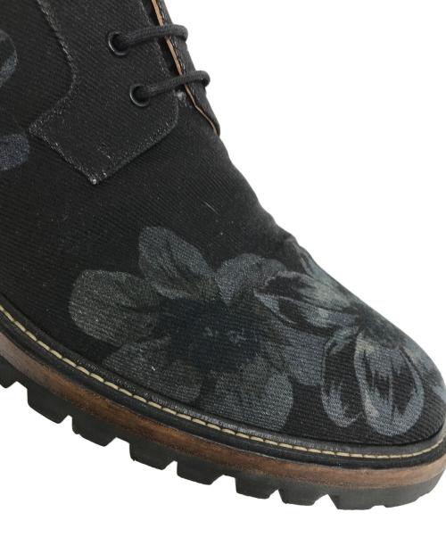 DRIES VAN NOTEN（ドリスヴァンノッテン）DRIES VAN NOTEN (ドリスヴァンノッテン) フラワープリントドレスシューズ ブラック サイズ:41の古着・服飾アイテム