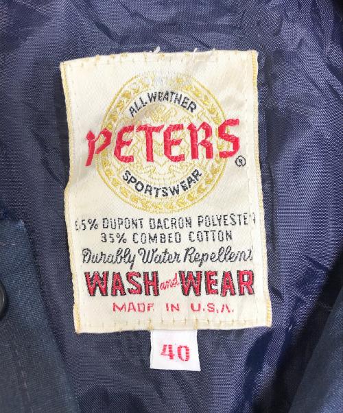 PETERS（ペータース）PETERS (ペータース) キャップショルダーダービージャケット ネイビー サイズ:40の古着・服飾アイテム
