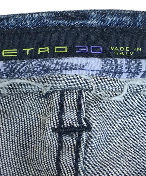 ETRO（エトロ）ETRO (エトロ) ペイントデニムパンツ インディゴ サイズ:30の古着・服飾アイテム