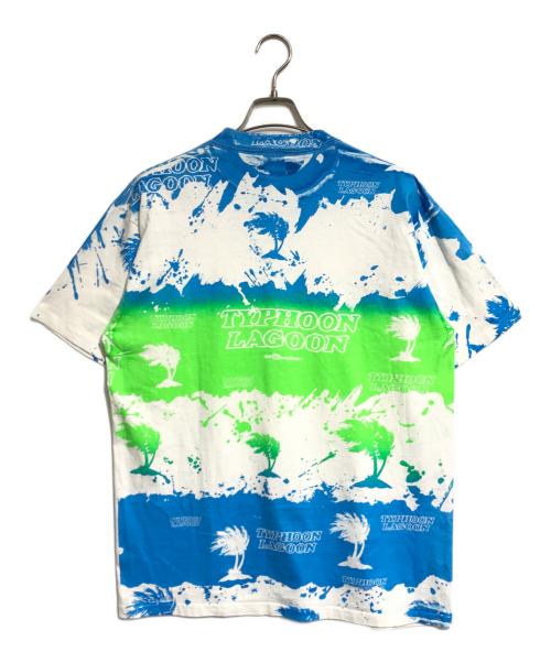 DISNEY（ディズニー）DISNEY (ディズニー) 90s TYPHOON LAGOON総柄Tシャツ マルチカラー サイズ:XLの古着・服飾アイテム