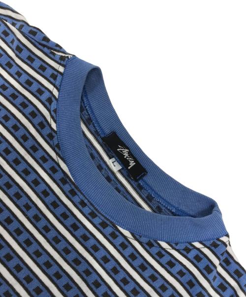 stussy（ステューシー）stussy (ステューシー) 総柄Tシャツ ネイビー サイズ:Lの古着・服飾アイテム