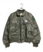 VINTAGE MILITARYヴィンテージ ミリタリー）の古着「フライトジャケット」｜カーキ