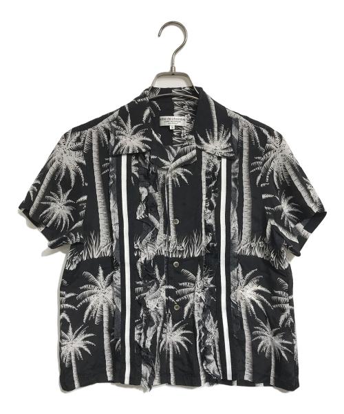 ROBE DE CHAMBRE COMME DES GARCONS（ローブドシャンブル コムデギャルソン）ROBE DE CHAMBRE COMME DES GARCONS (ローブドシャンブル コムデギャルソン) フリルアロハシャツ ブラック サイズ:Sの古着・服飾アイテム