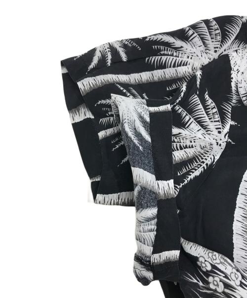 ROBE DE CHAMBRE COMME DES GARCONS（ローブドシャンブル コムデギャルソン）ROBE DE CHAMBRE COMME DES GARCONS (ローブドシャンブル コムデギャルソン) フリルアロハシャツ ブラック サイズ:Sの古着・服飾アイテム