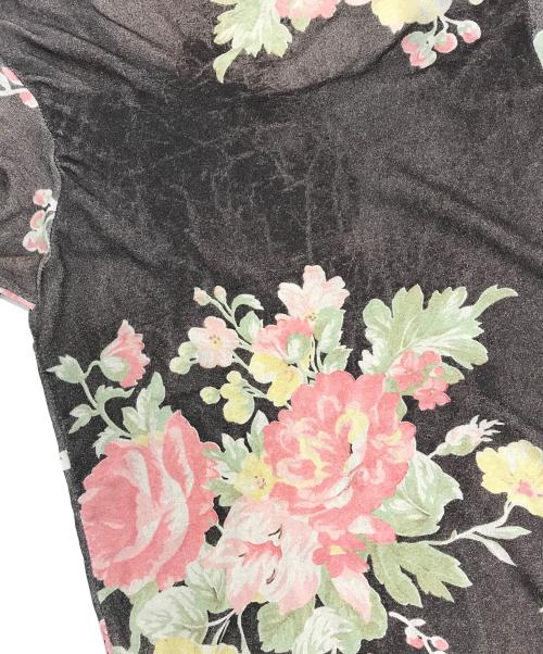 JUNYA WATANABE COMME des GARCONS（(ジュンヤワタナベ コムデギャルソン）JUNYA WATANABE COMME des GARCONS ((ジュンヤワタナベ コムデギャルソン) 花柄L/Sカットソー ブラウン サイズ:表記なしの古着・服飾アイテム