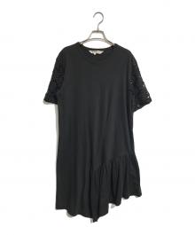 COMME des GARCONS（コムデギャルソン）の古着「スパンコールアシメワンピース」｜ブラック