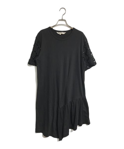 COMME des GARCONS（コムデギャルソン）COMME des GARCONS (コムデギャルソン) スパンコールアシメワンピース ブラック サイズ:Mの古着・服飾アイテム