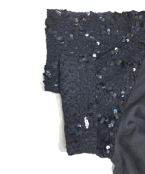 COMME des GARCONS（コムデギャルソン）COMME des GARCONS (コムデギャルソン) スパンコールアシメワンピース ブラック サイズ:Mの古着・服飾アイテム