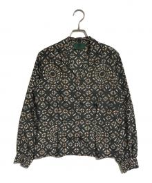 JUNIOR GAULTIER（ジュニアゴルチエ）の古着「総柄シャツ」｜グリーン