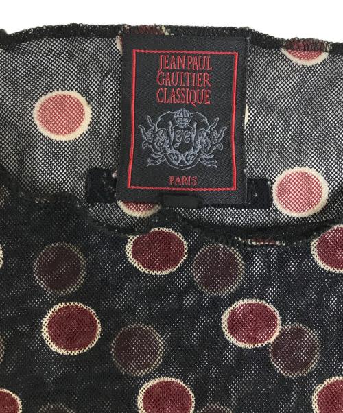 Jean Paul GAULTIER CLASSIQUE（ジャンポールゴルチエクラシック）Jean Paul GAULTIER CLASSIQUE (ジャンポールゴルチエクラシック) ドットシアーカットソー ブラック サイズ:40の古着・服飾アイテム